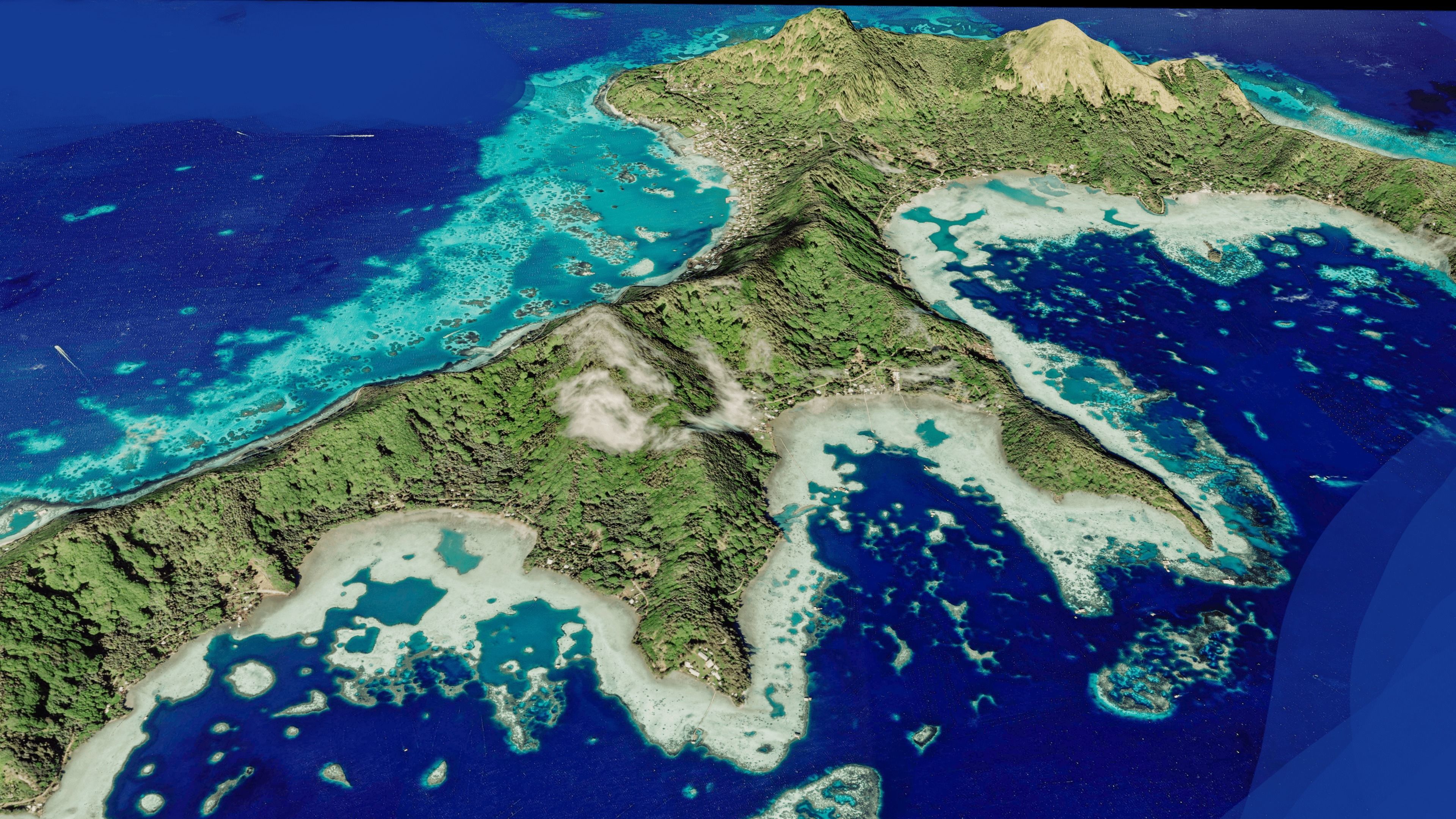 Mangareva Island 3d model terrain Low-poly 3D model_6