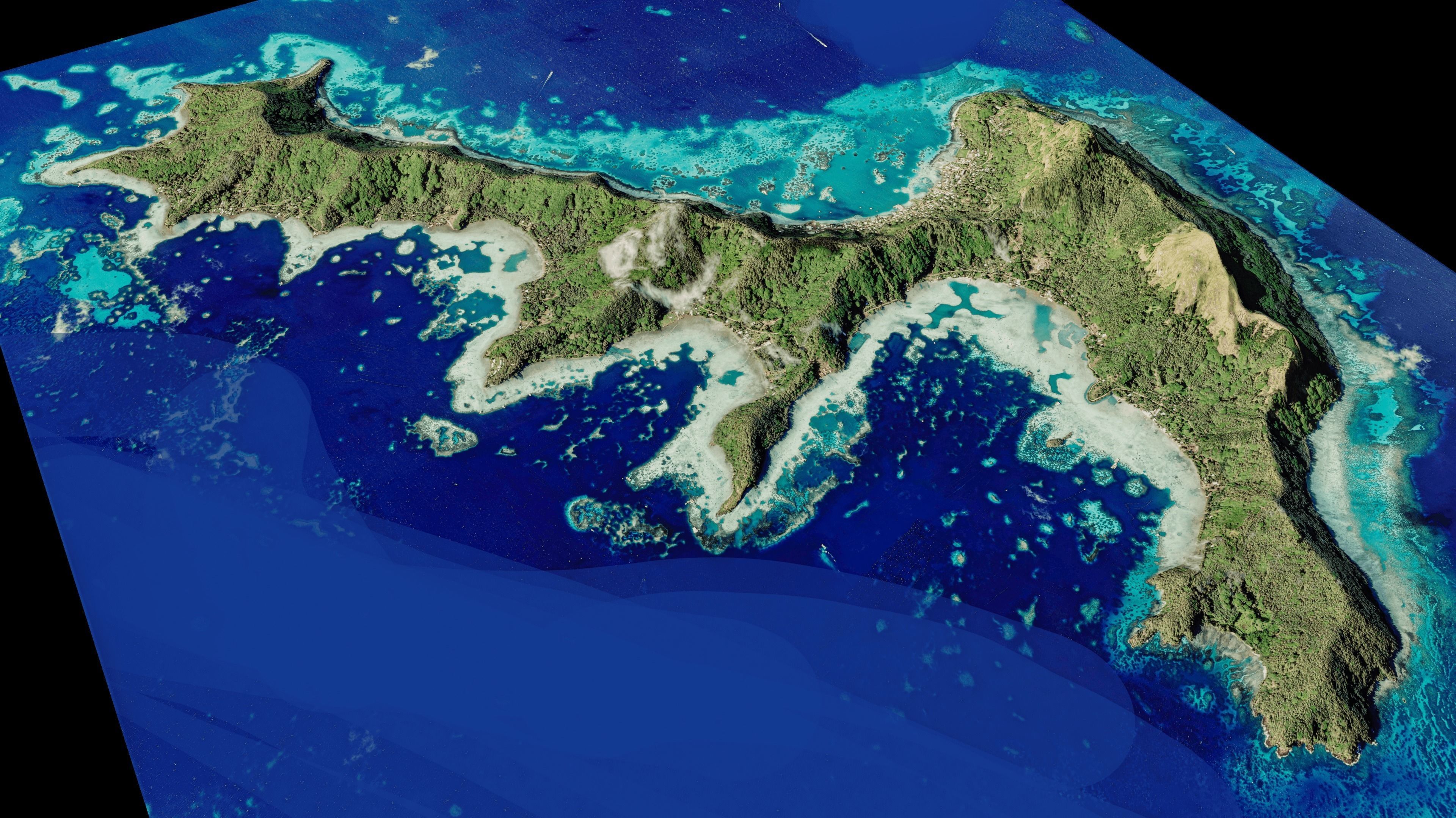 Mangareva Island 3d model terrain Low-poly 3D model_7