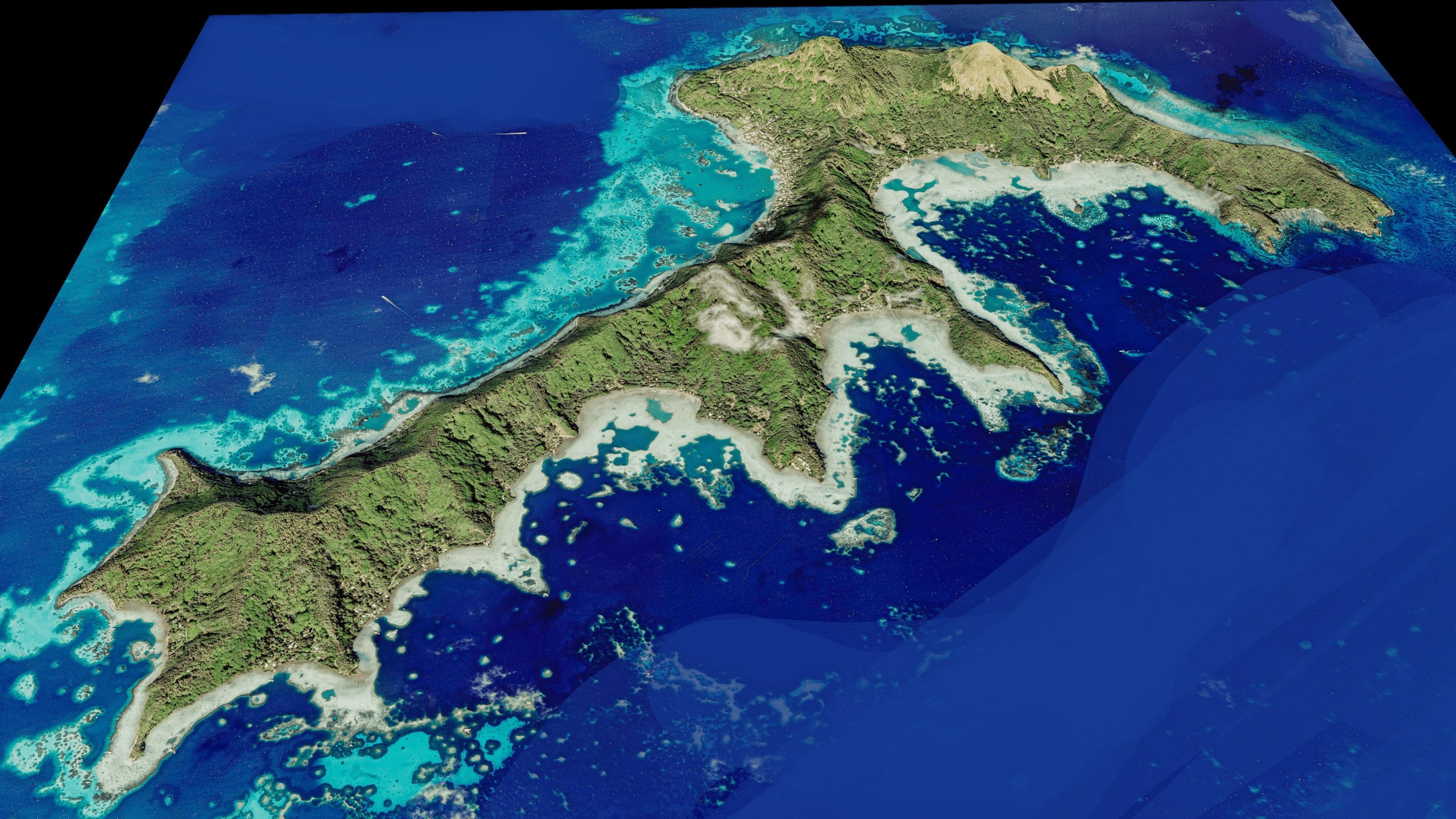 Mangareva Island 3d model terrain Low-poly 3D model_5