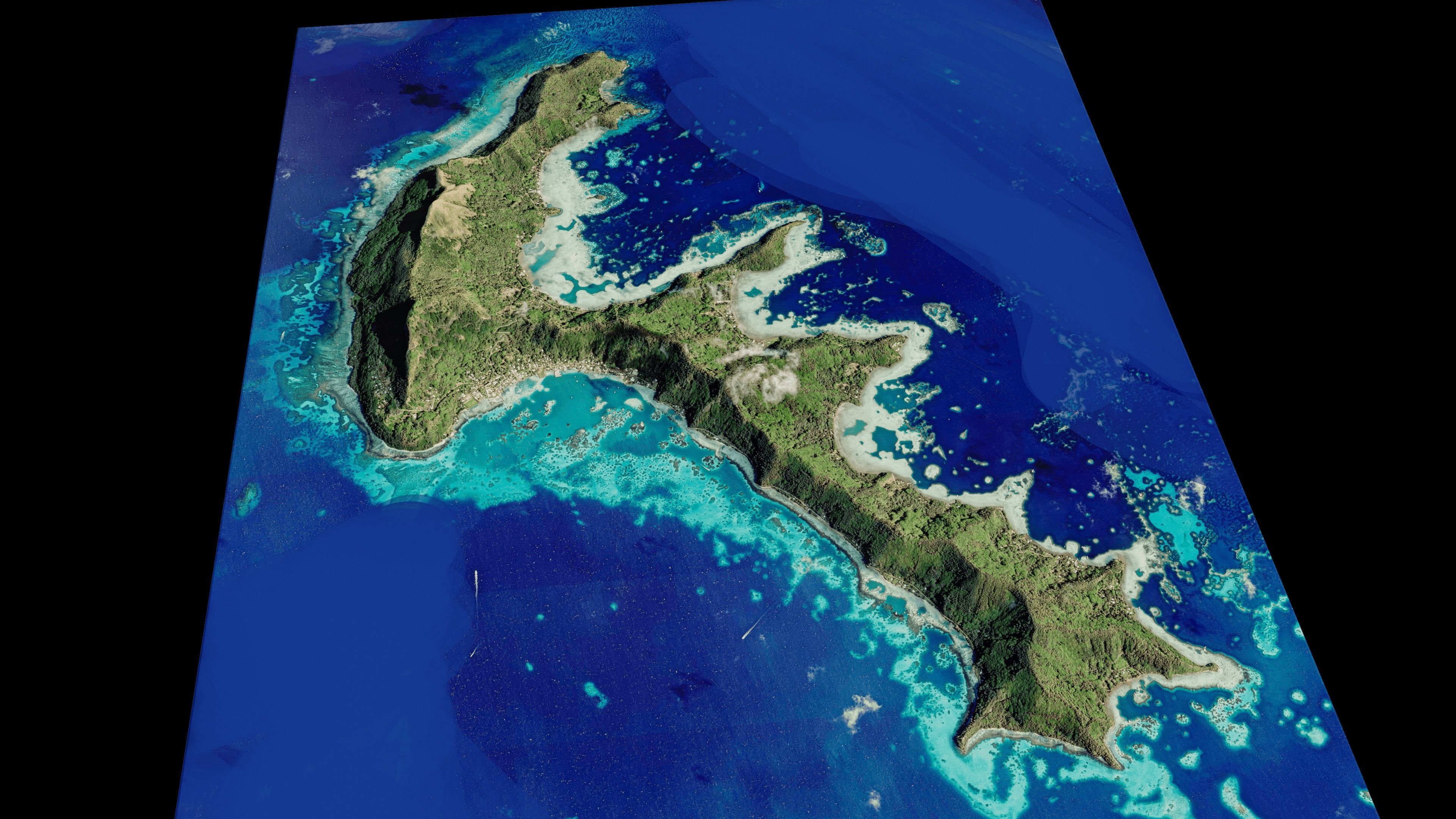 Mangareva Island 3d model terrain Low-poly 3D model_3