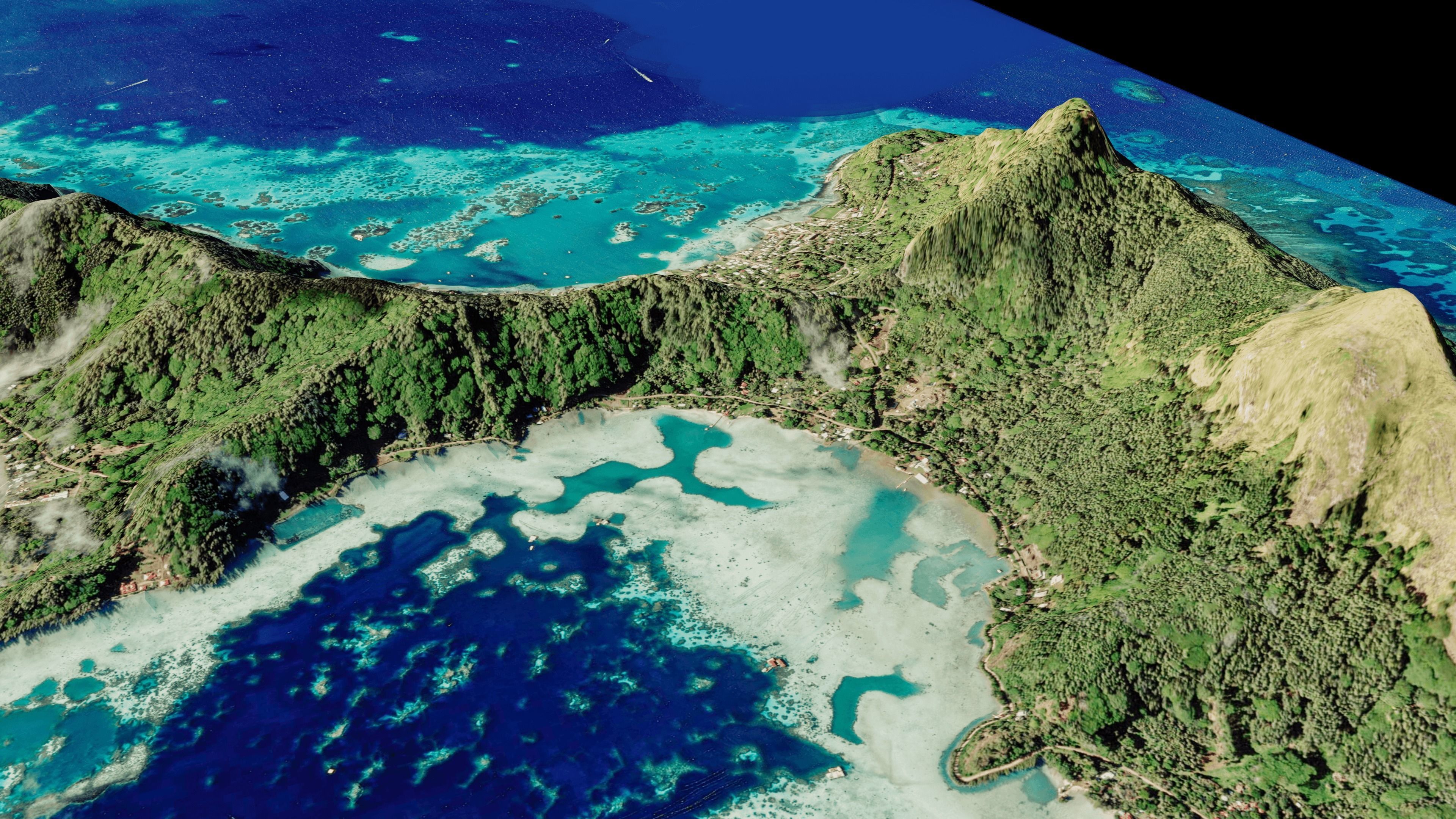 Mangareva Island 3d model terrain Low-poly 3D model_8