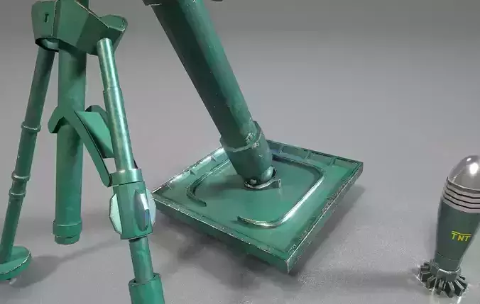 A Chinese 60-mm mortar that can be used in games