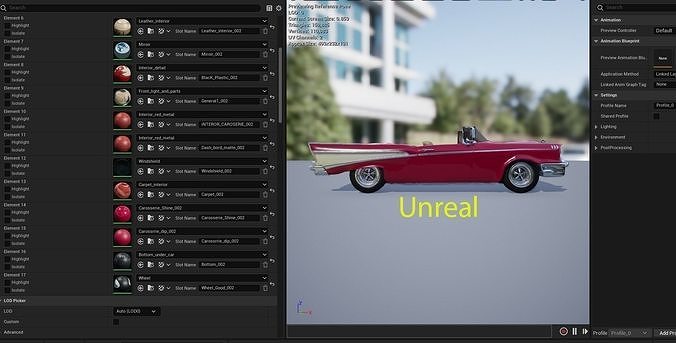 Chevrolet Belair with complete Tutorial for this car Low-poly 3D model 6