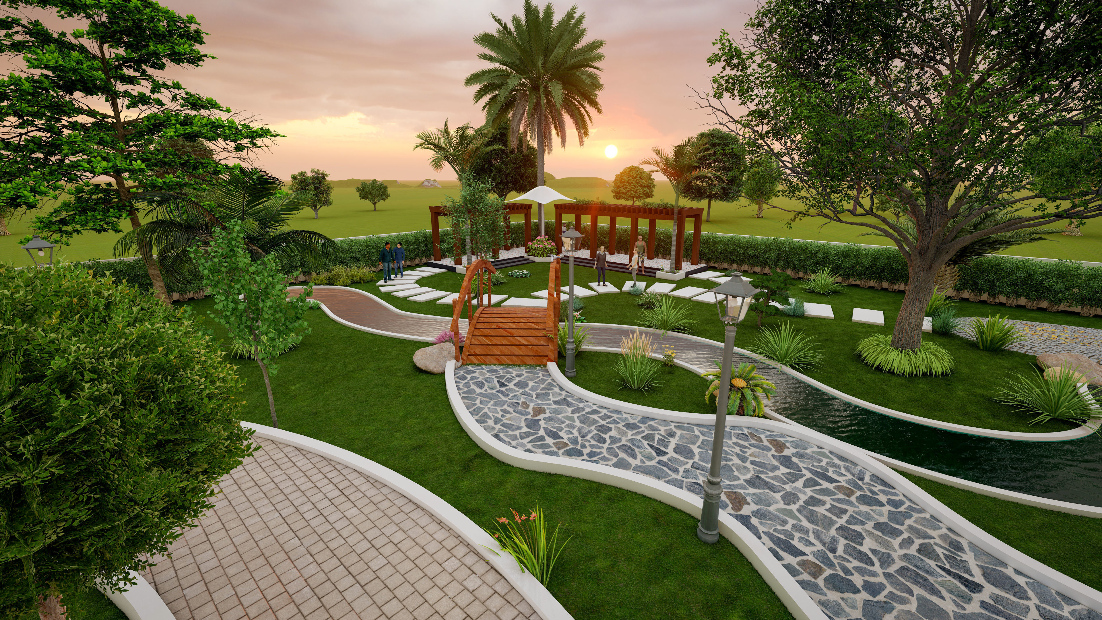 3D Garden 3D model_1