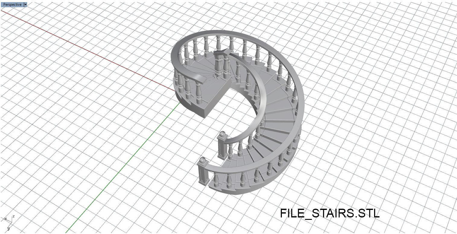 Spiral stairs 3D print model_14