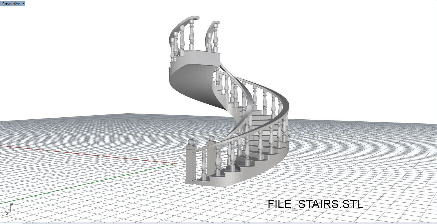 Spiral stairs 3D print model_15