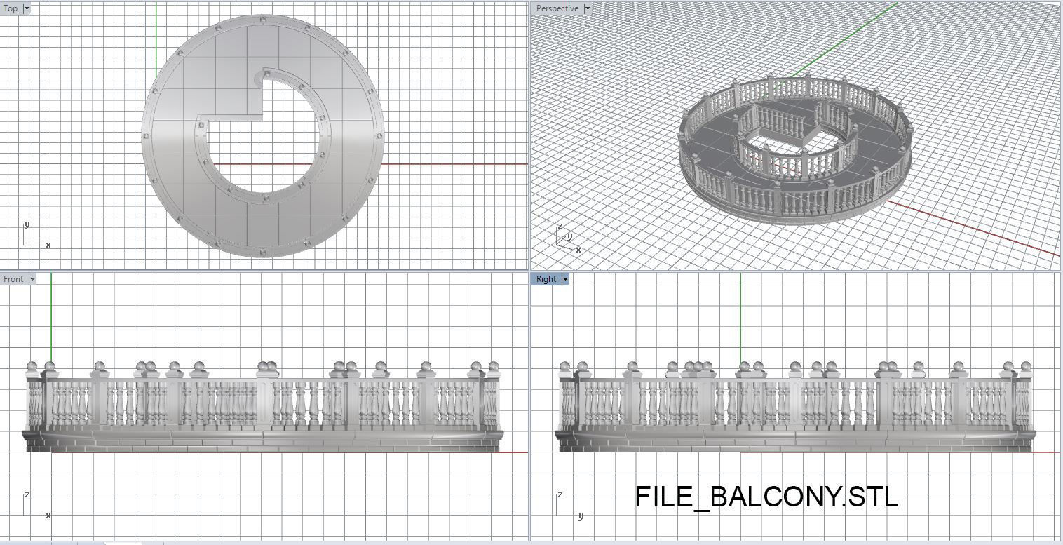 Spiral stairs 3D print model_5