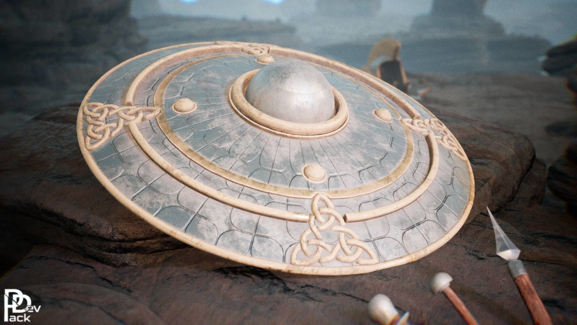 Spartan Weapons V2 23 assets Low-poly 3D model_2