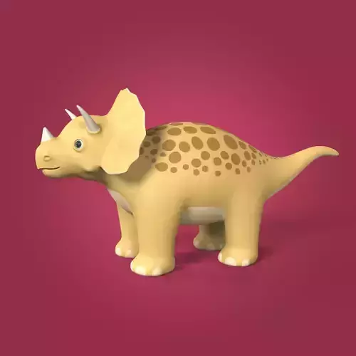 Cartoon Dinosaur Low-poly 3D model
