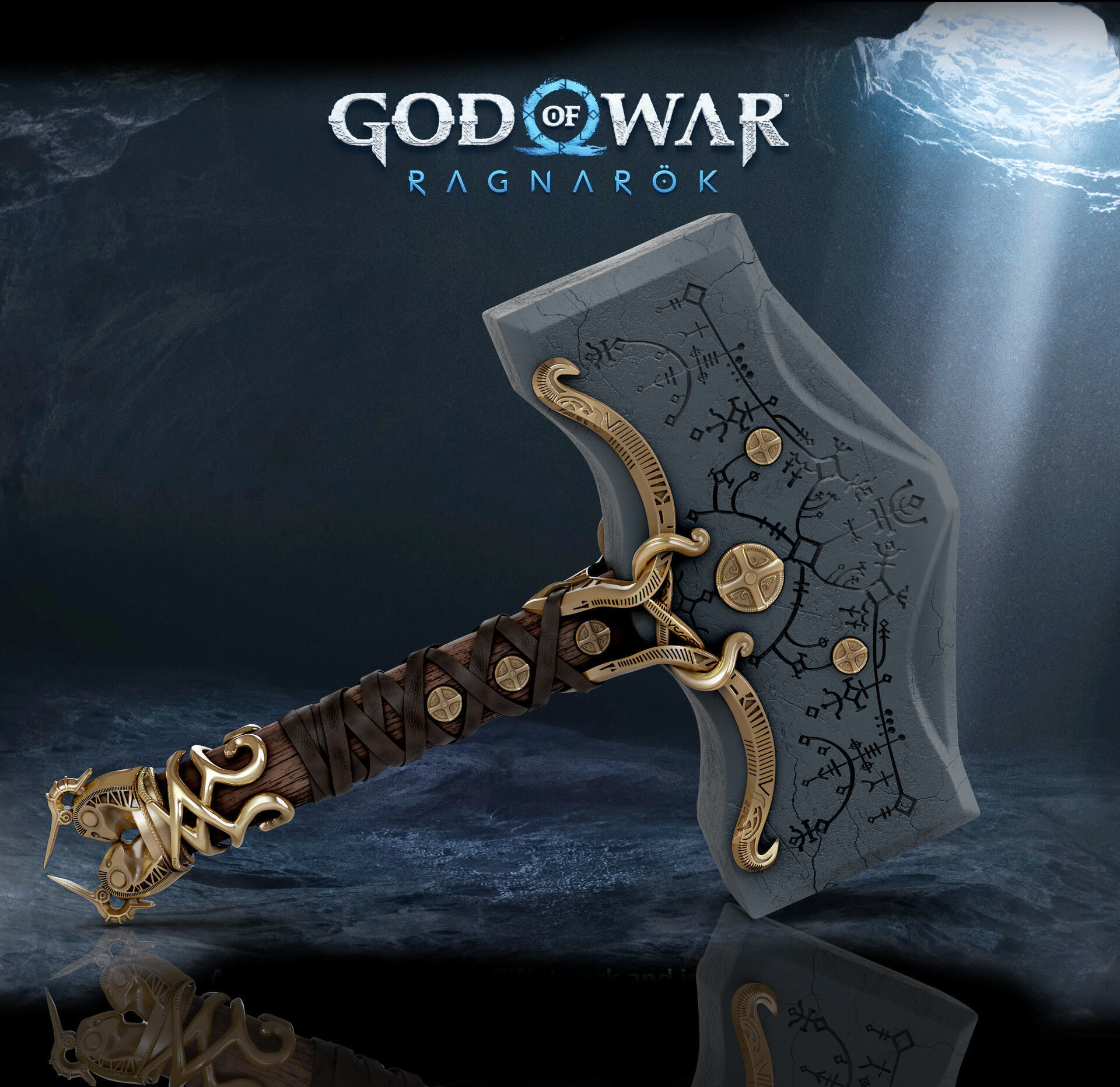 MJOLNIR THOR GOD OF WAR 3D print model_3
