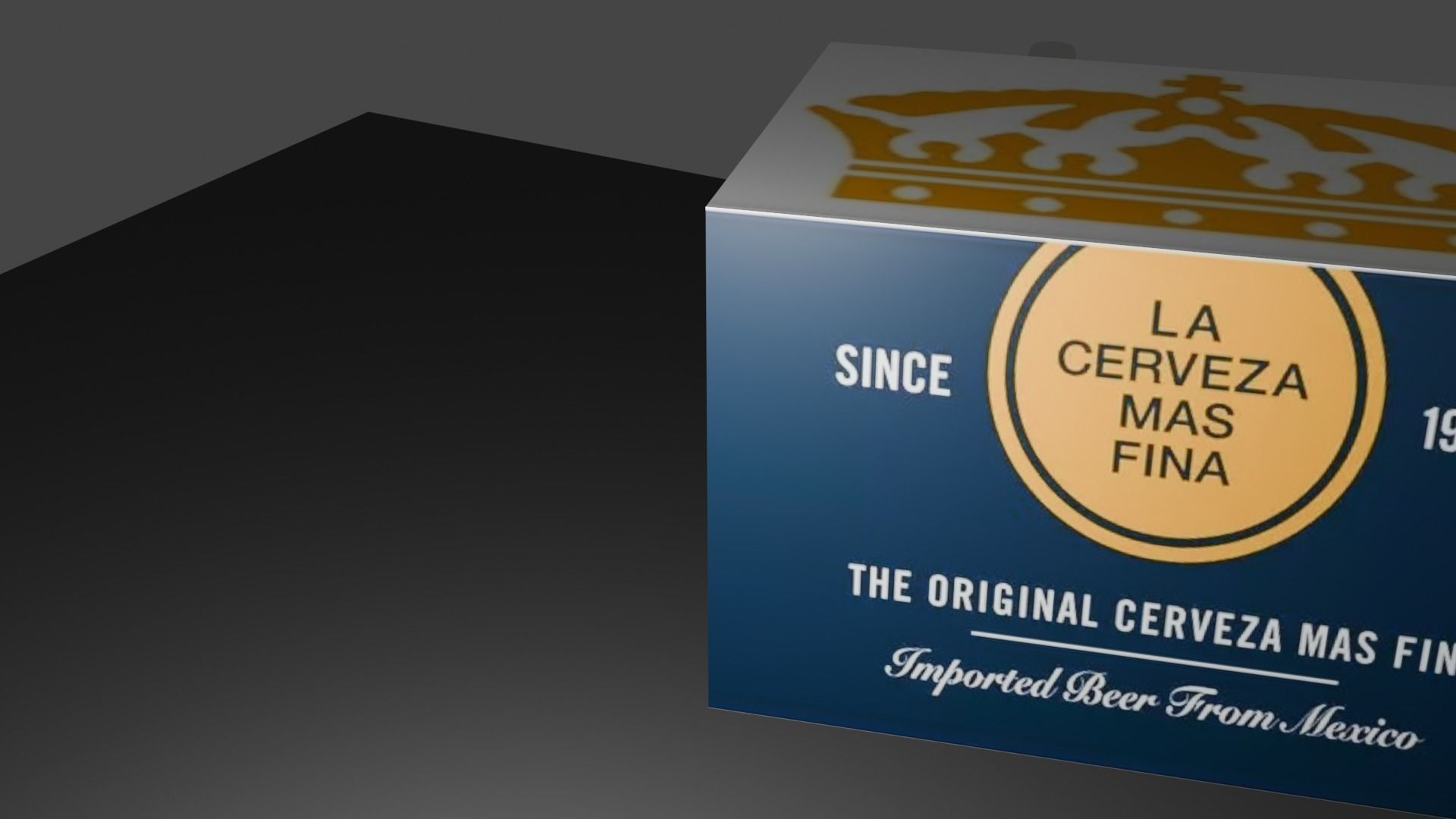 Beer Crona Low-poly 3D model_10