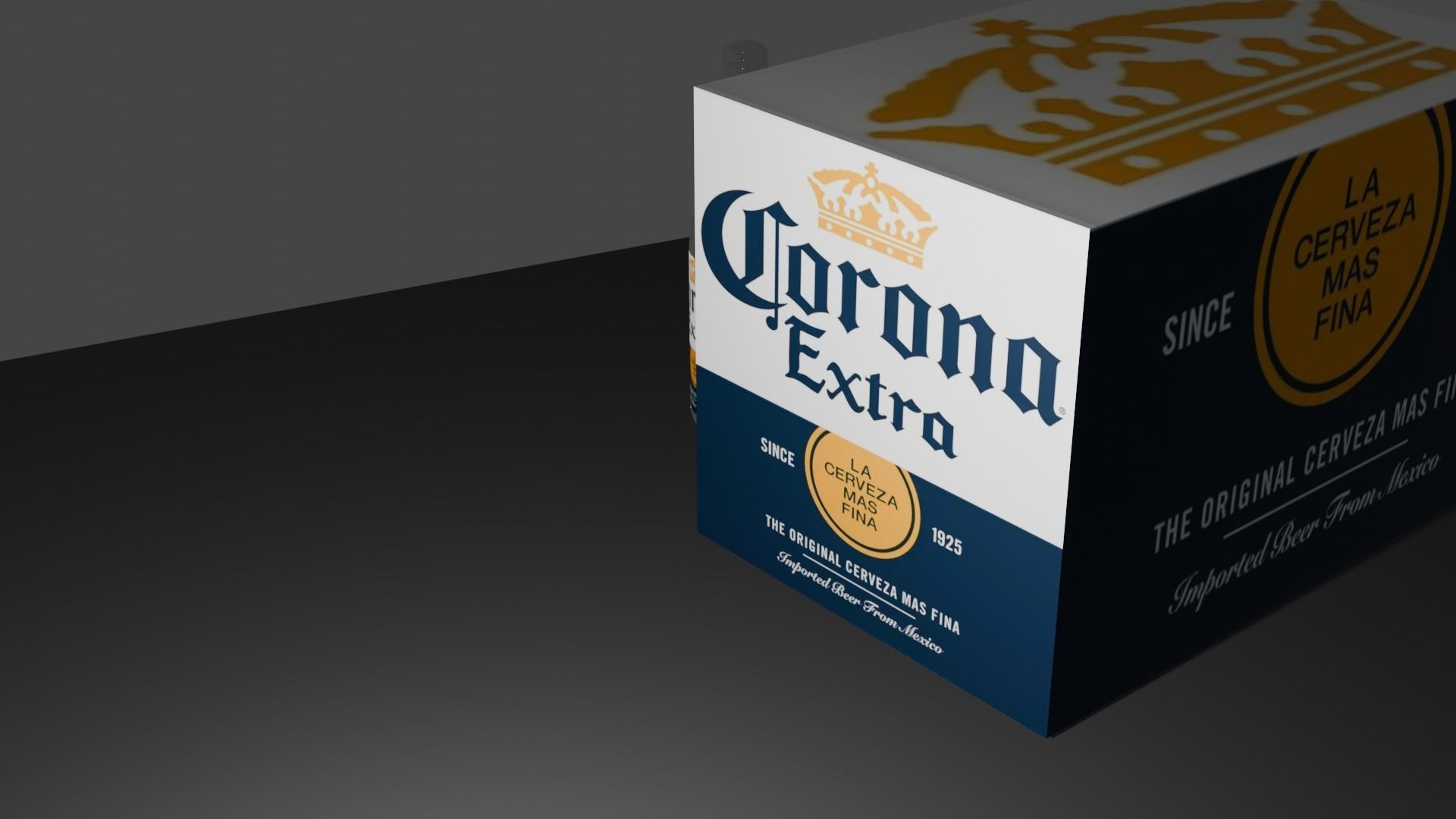 Beer Crona Low-poly 3D model_12