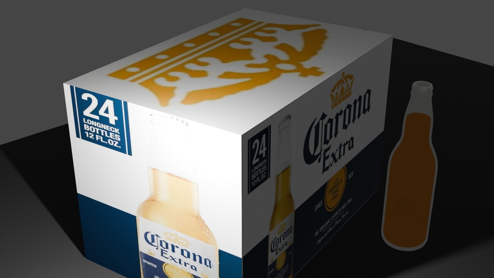Beer Crona Low-poly 3D model_6