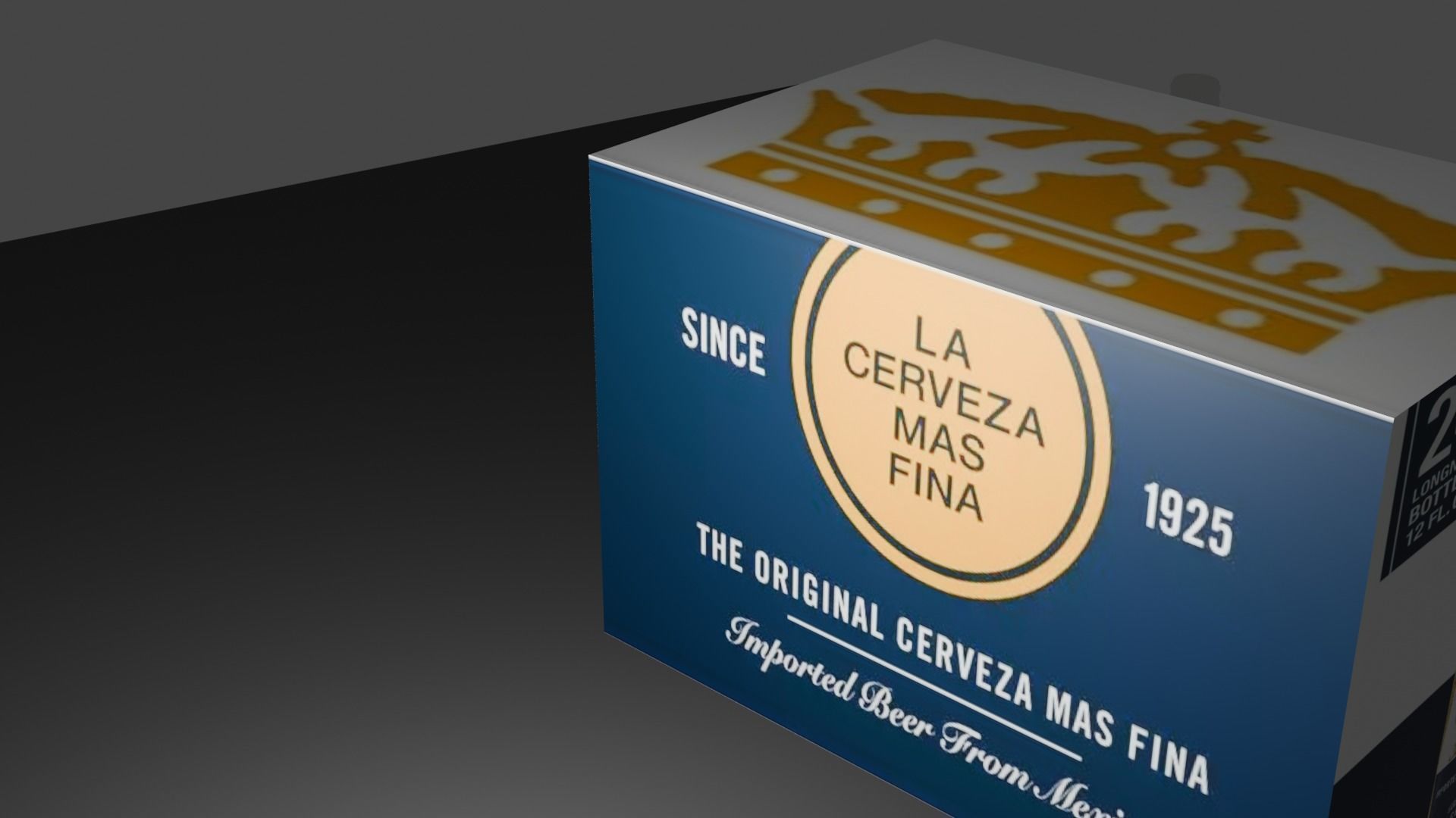 Beer Crona Low-poly 3D model_9