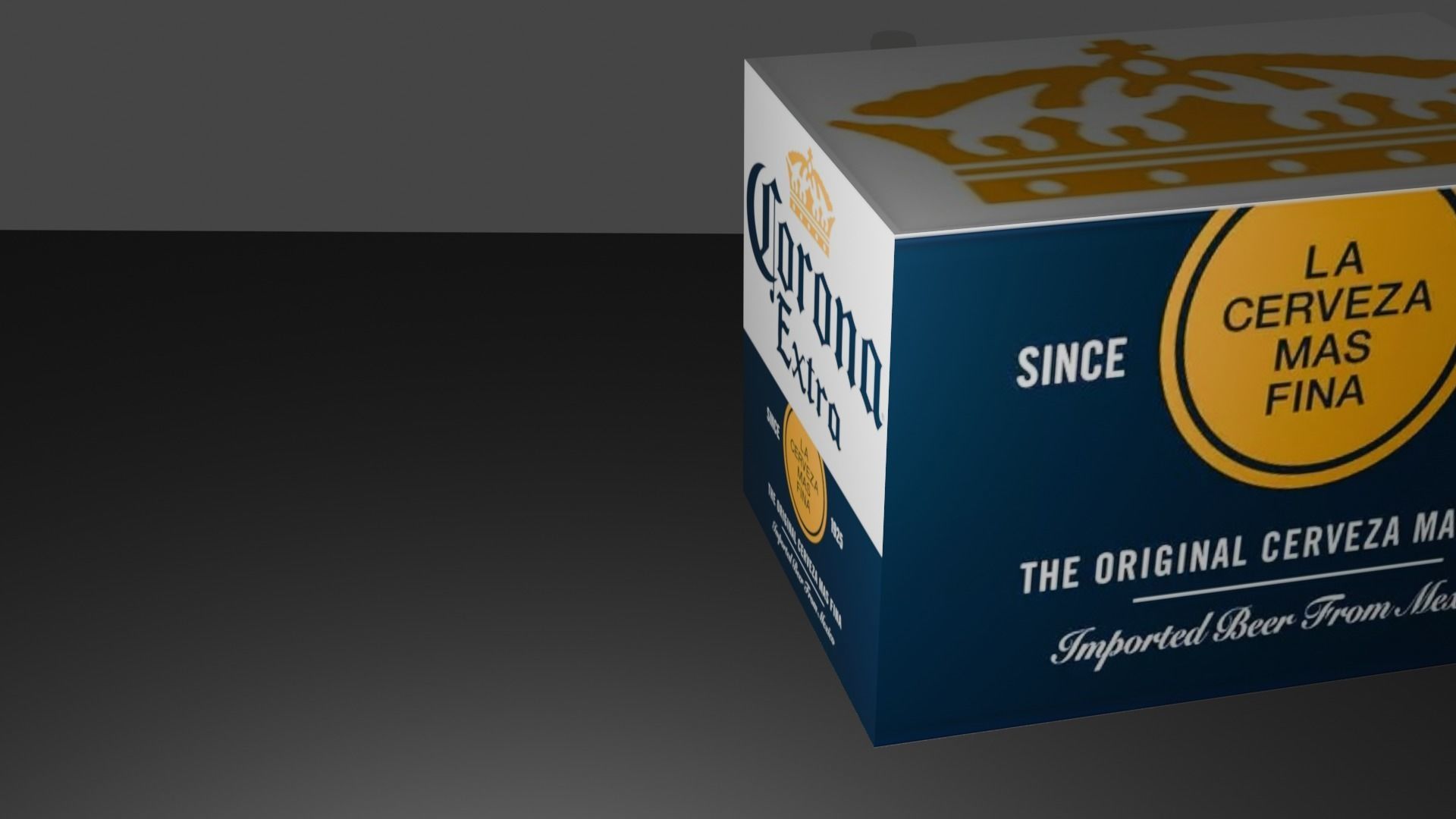 Beer Crona Low-poly 3D model_11