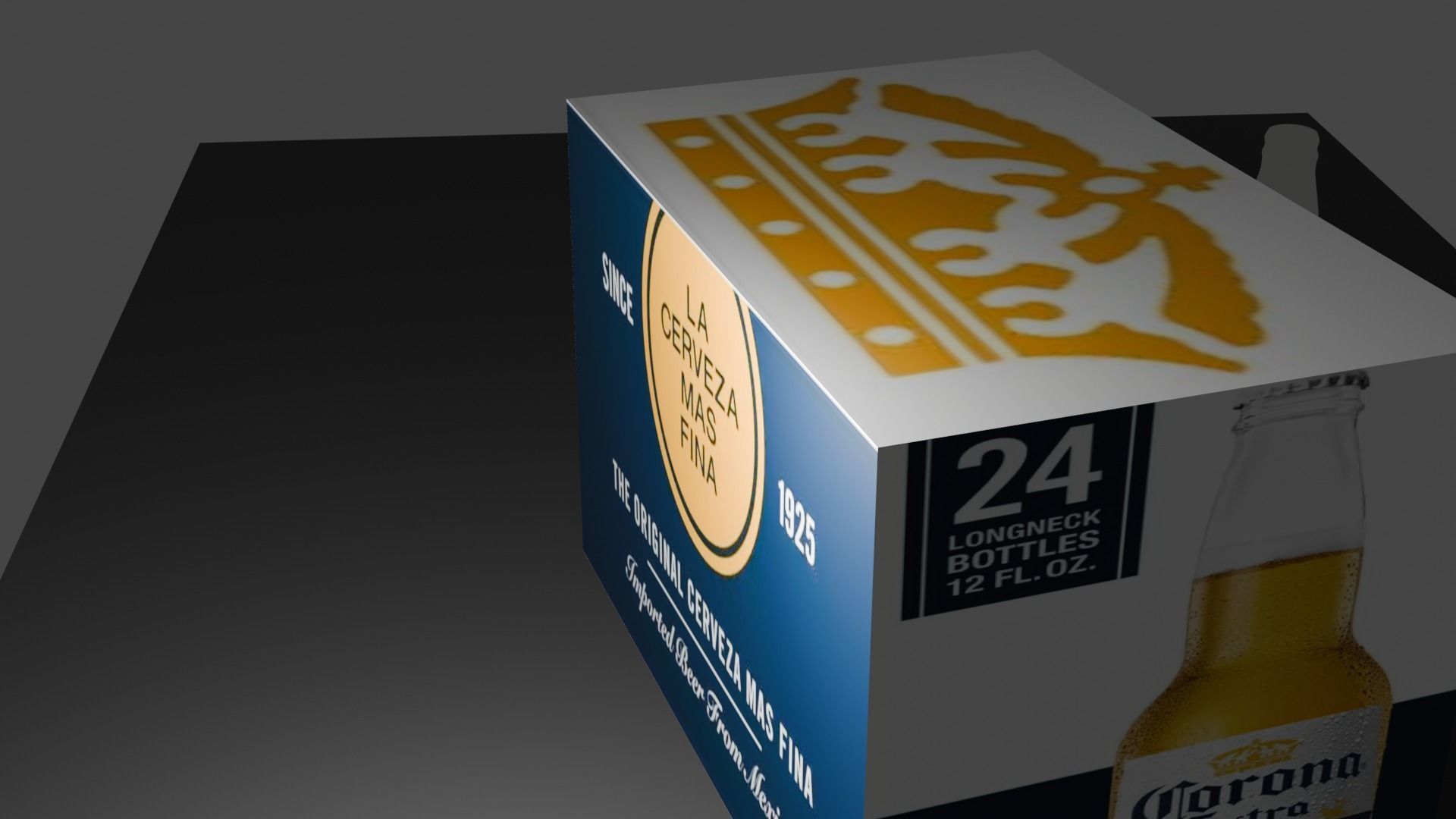 Beer Crona Low-poly 3D model_8