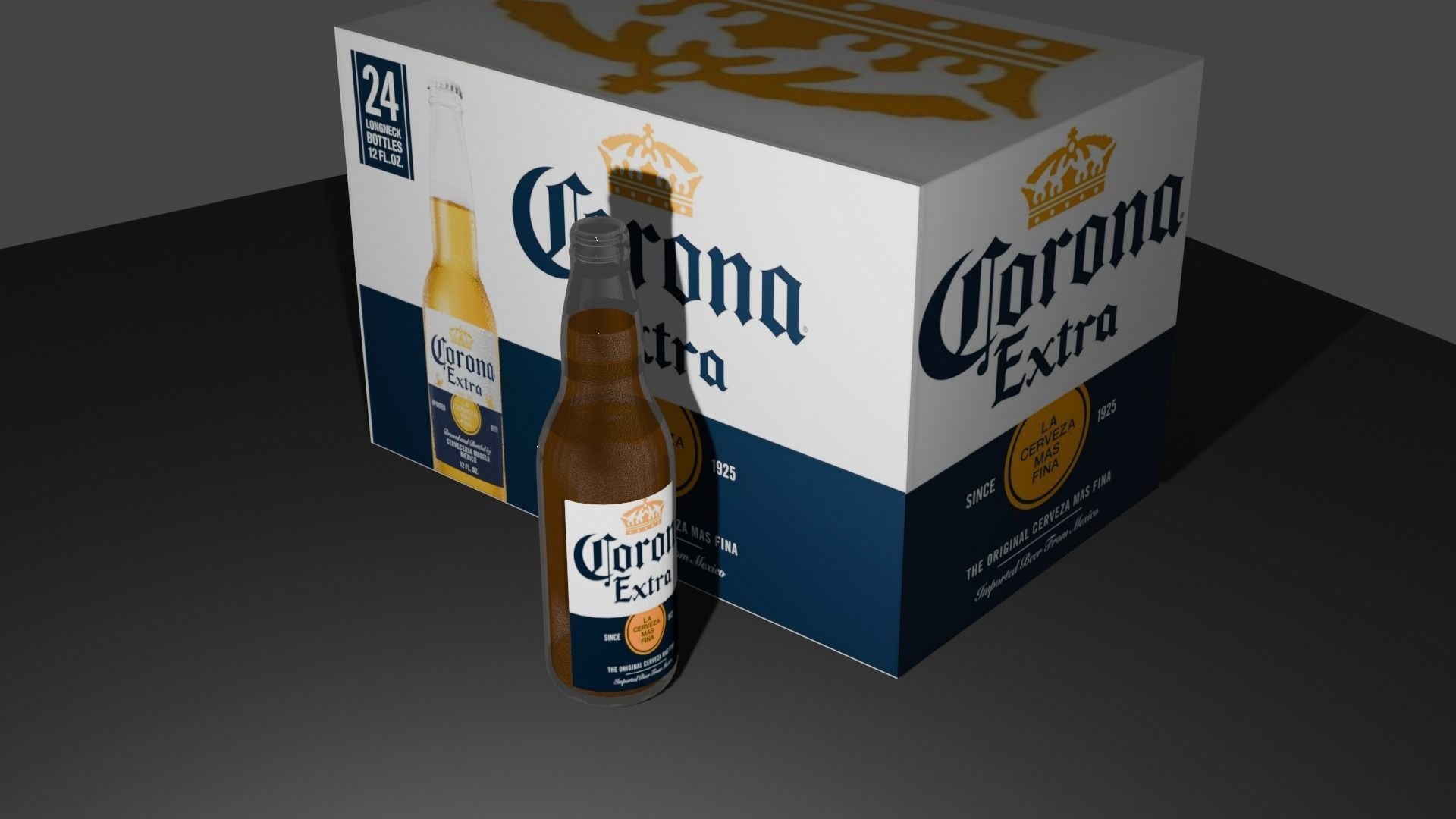 Beer Crona Low-poly 3D model_17