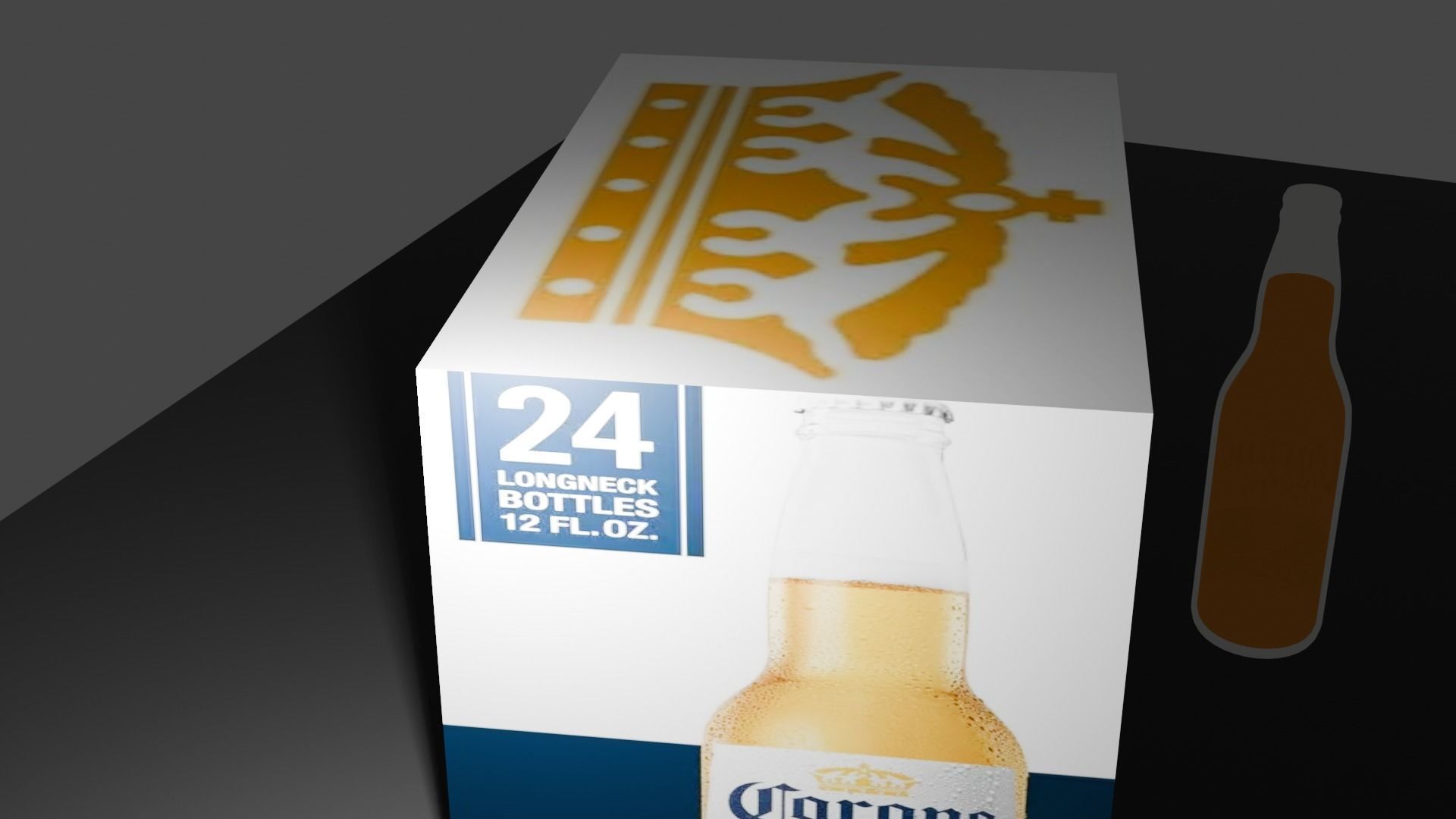 Beer Crona Low-poly 3D model_7