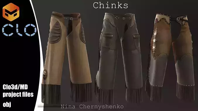 Chinks - Marvelous Designer project and OBJ