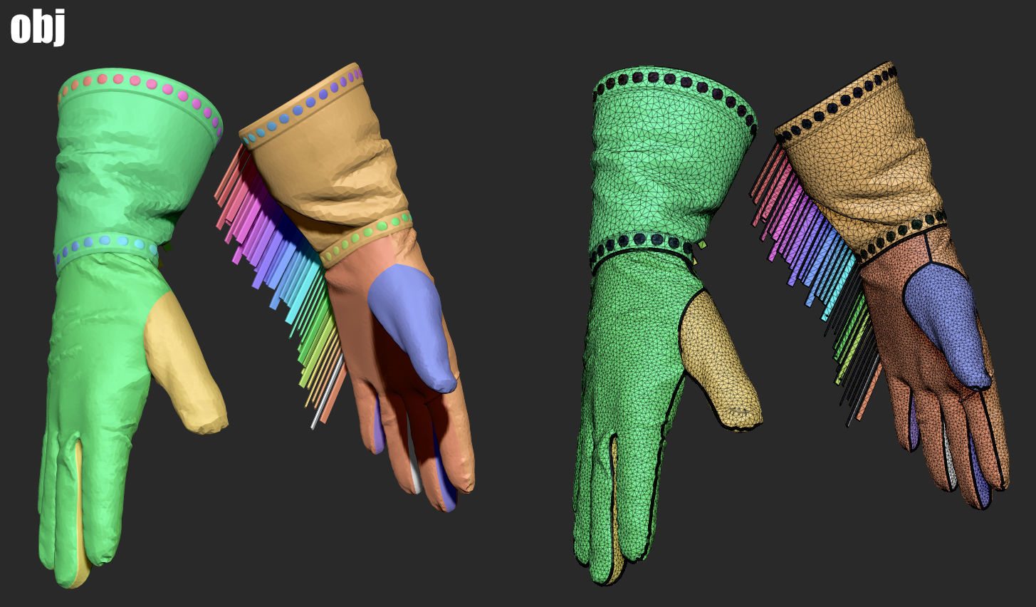 Cowboy accessories - Marvelous Designer project and OBJ 3D model_8