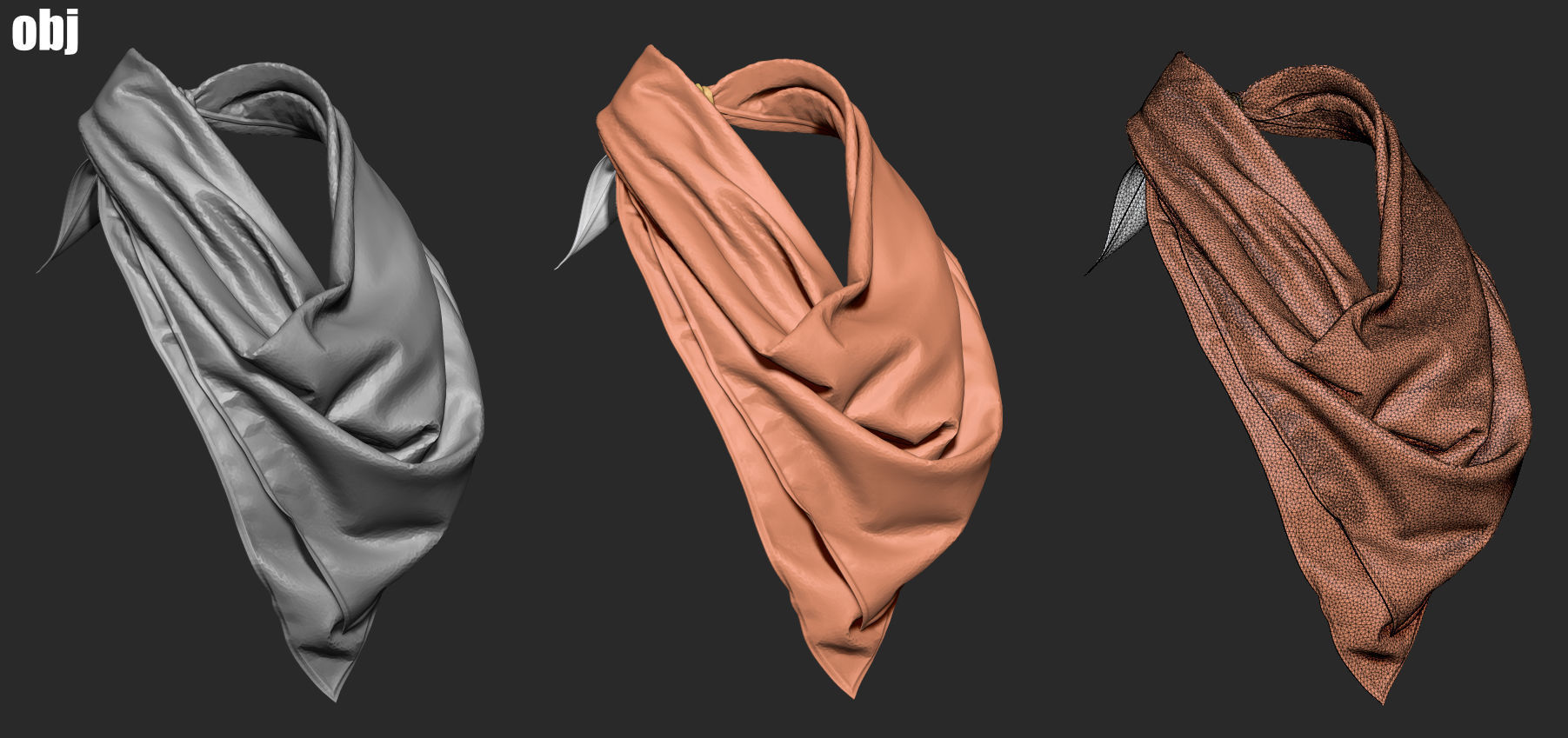 Cowboy accessories - Marvelous Designer project and OBJ 3D model_18