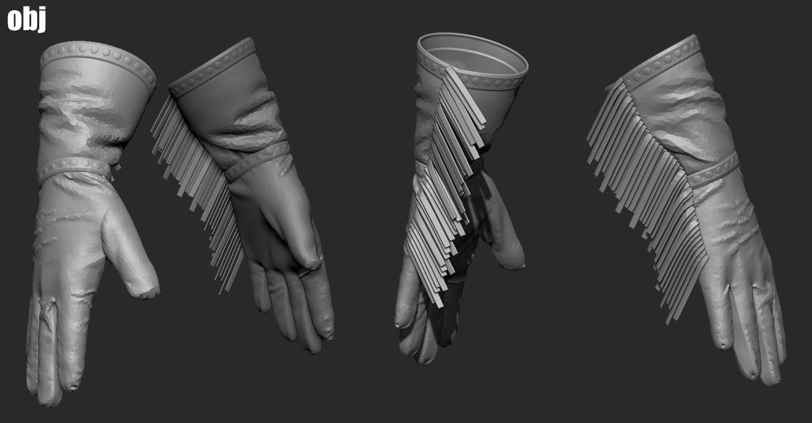 Cowboy accessories - Marvelous Designer project and OBJ 3D model_7