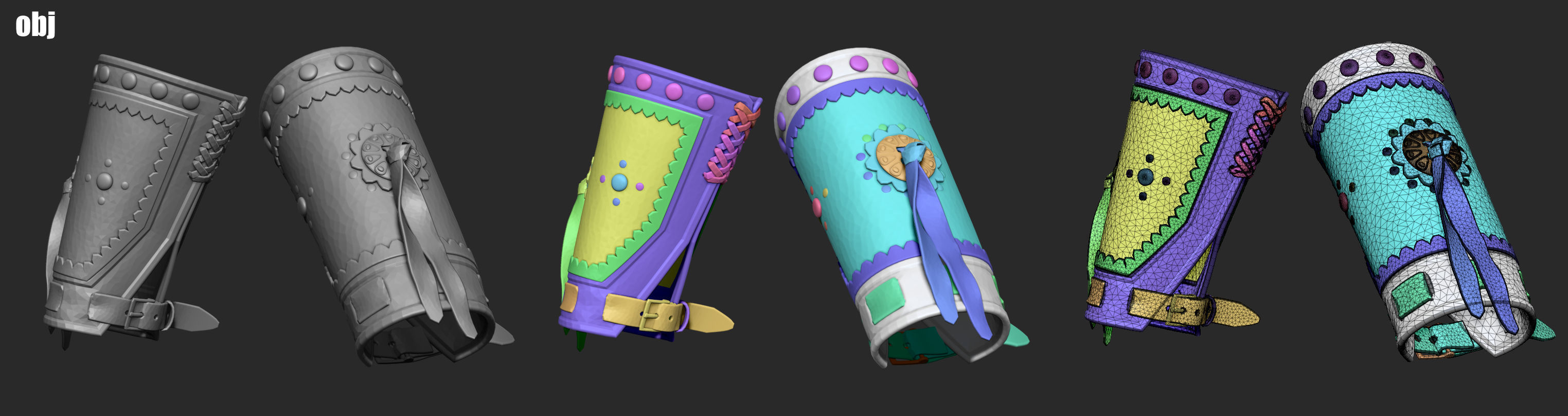 Cowboy accessories - Marvelous Designer project and OBJ 3D model_21