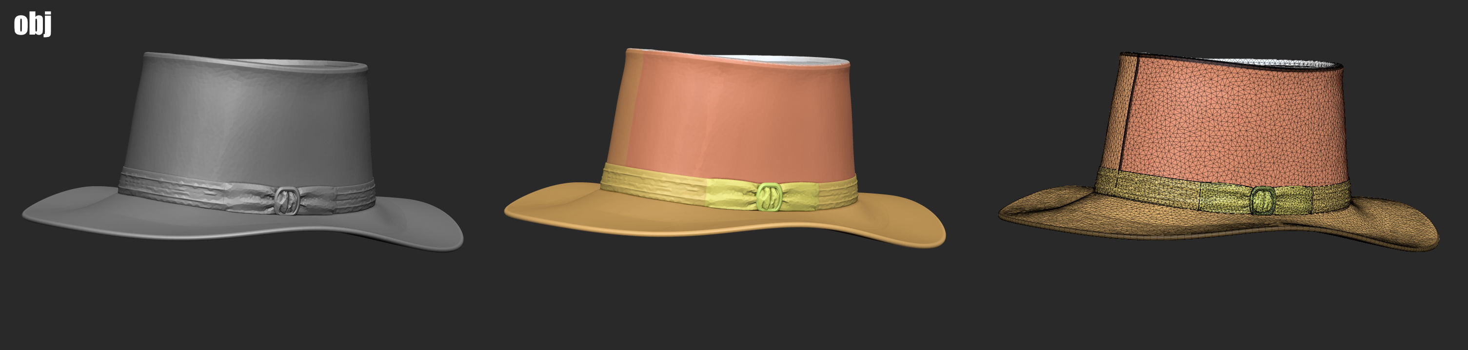 Cowboy accessories - Marvelous Designer project and OBJ 3D model_11