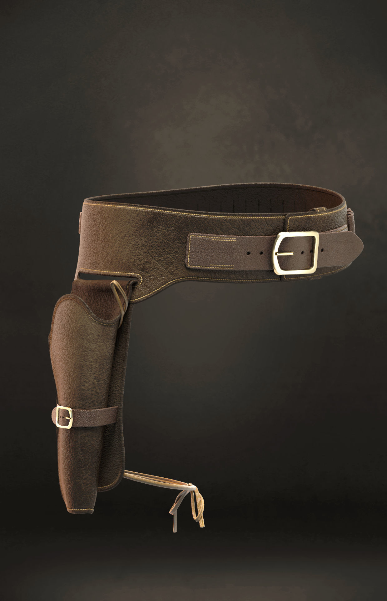 Cowboy accessories - Marvelous Designer project and OBJ 3D model_12