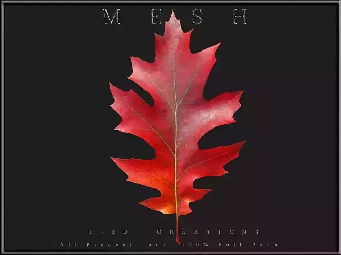Red Leaf Low-poly 3D model