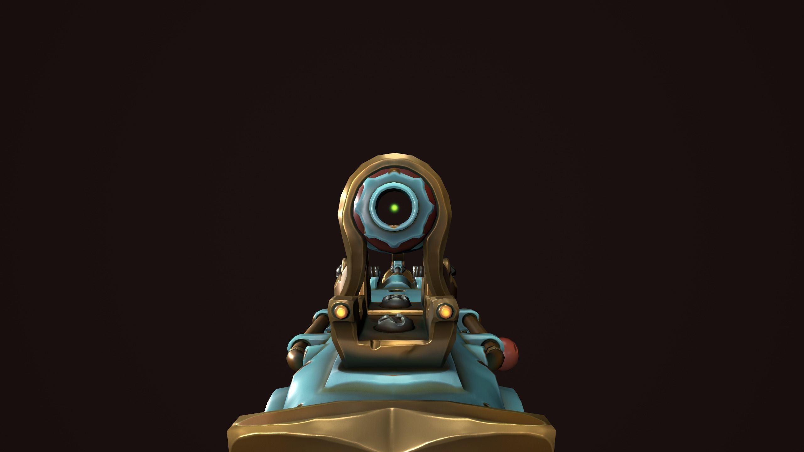 Steampunk assault rifle Low-poly 3D model_13