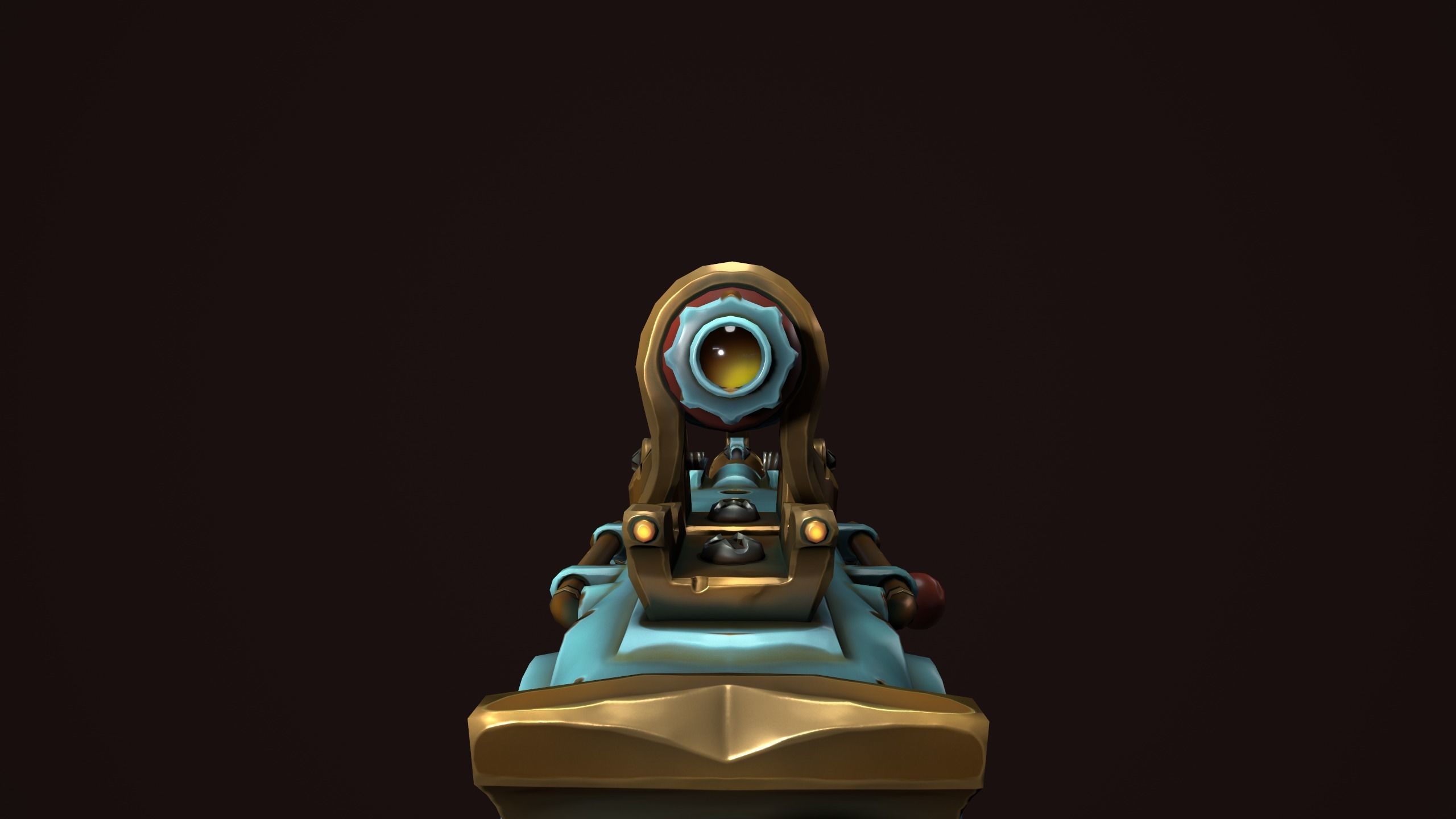 Steampunk assault rifle Low-poly 3D model_12