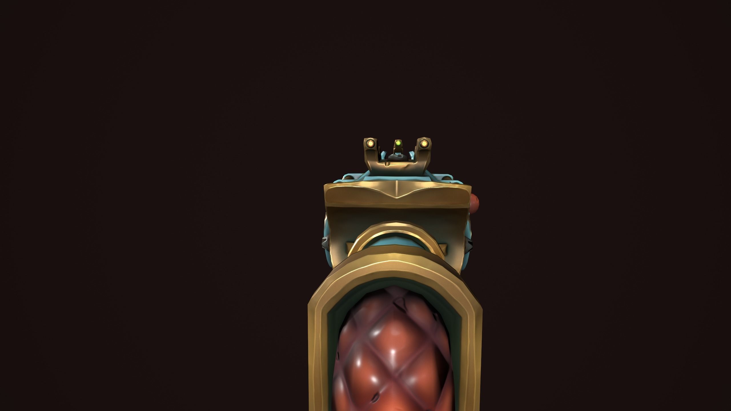 Steampunk assault rifle Low-poly 3D model_14