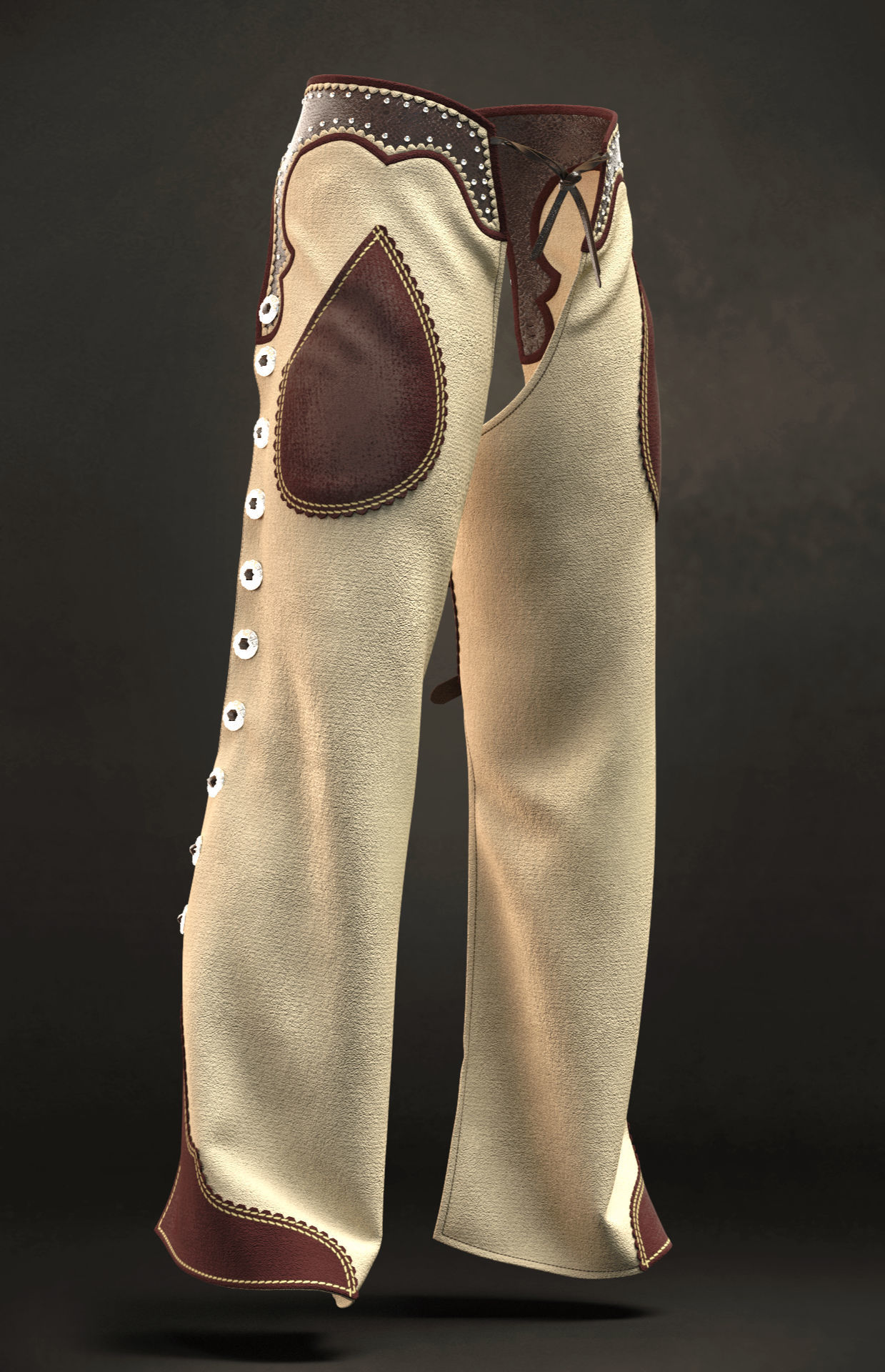 Chaps set 2 - Marvelous Designer project and OBJ 3D model_9
