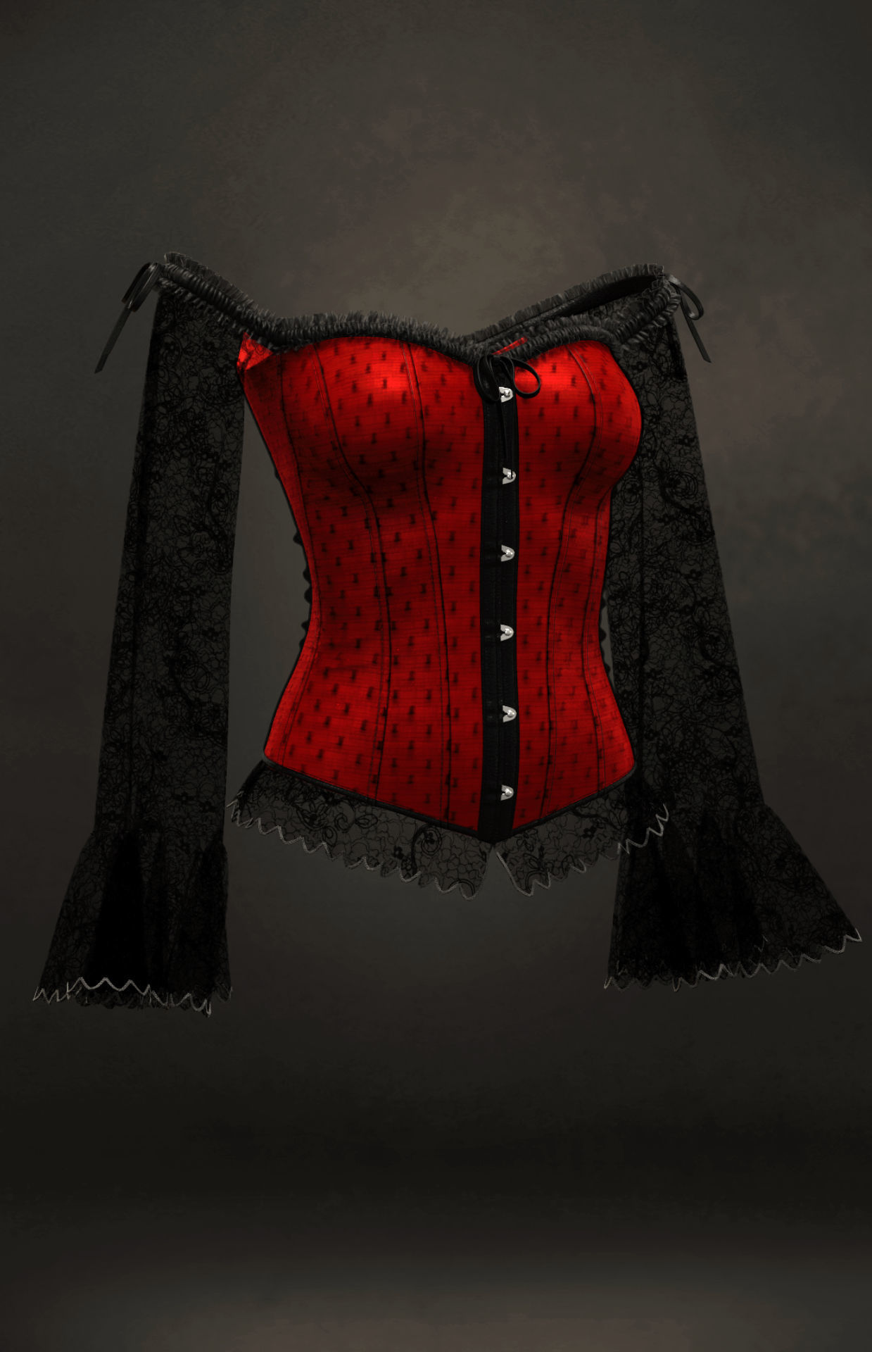 Corsets - set 1 - Marvelous Designer project and OBJ 3D model_1