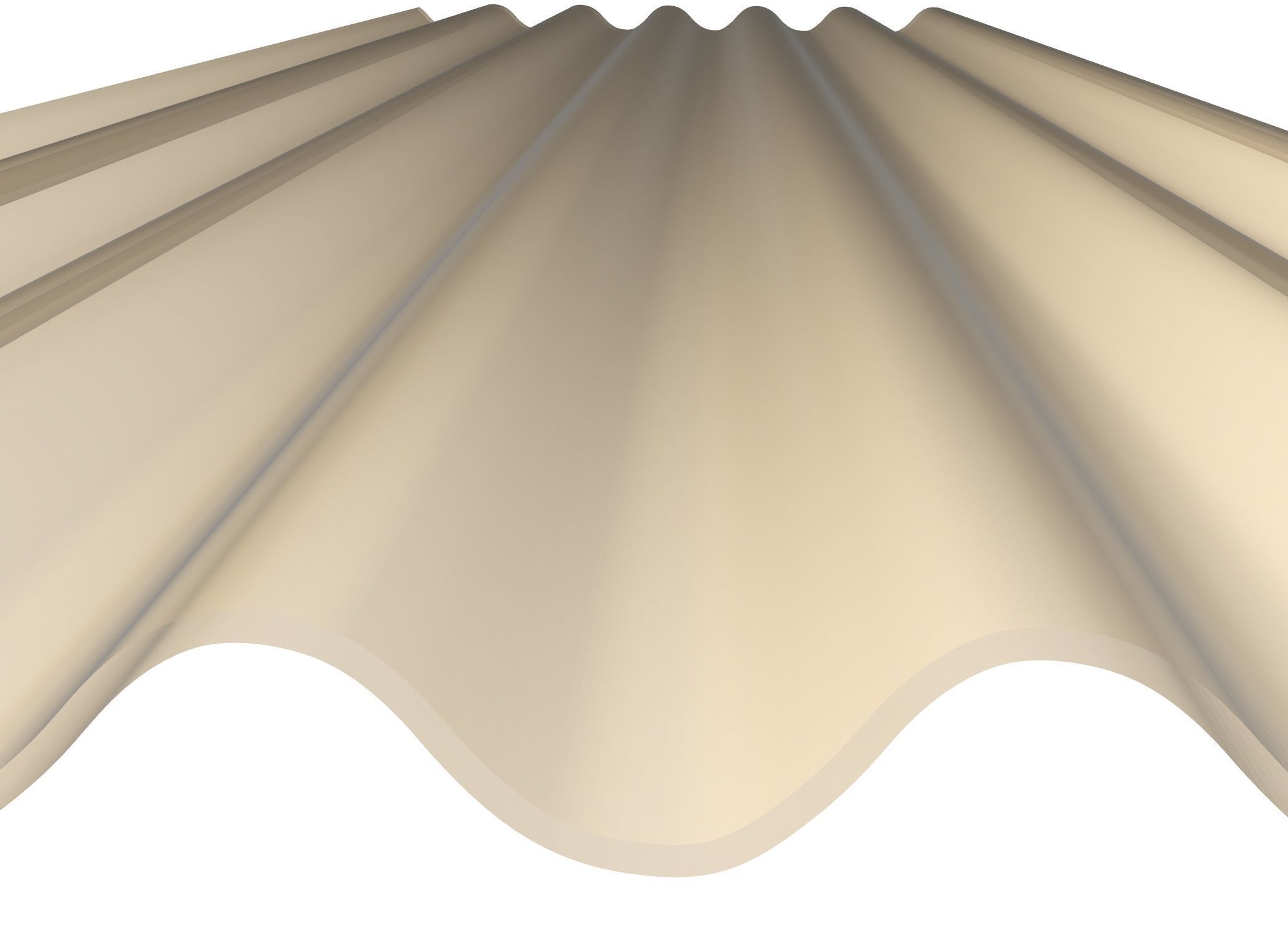 Corrugated Polycarbonate Plastic Sheet Free 3D model_6