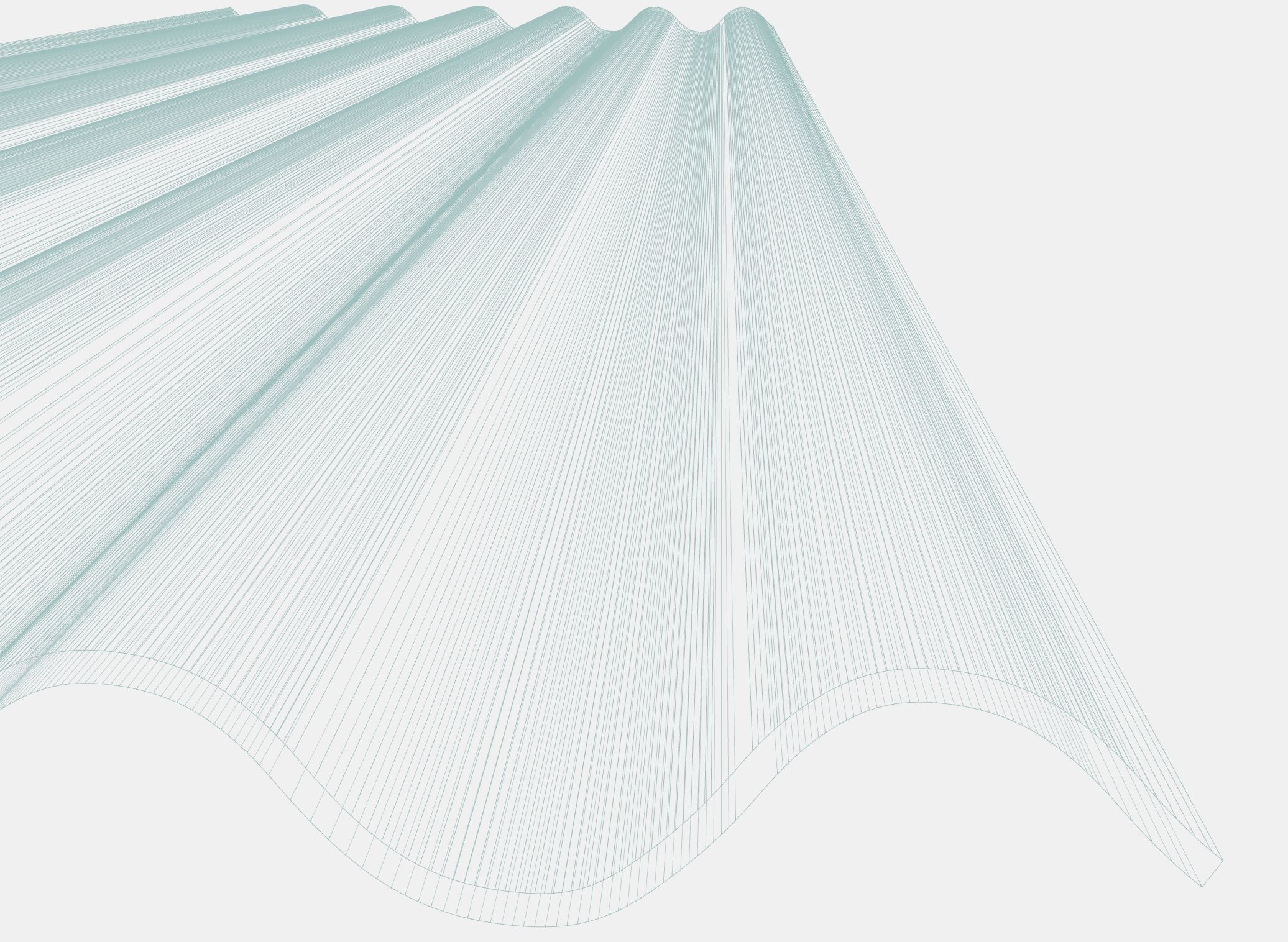 Corrugated Polycarbonate Plastic Sheet Free 3D model_9