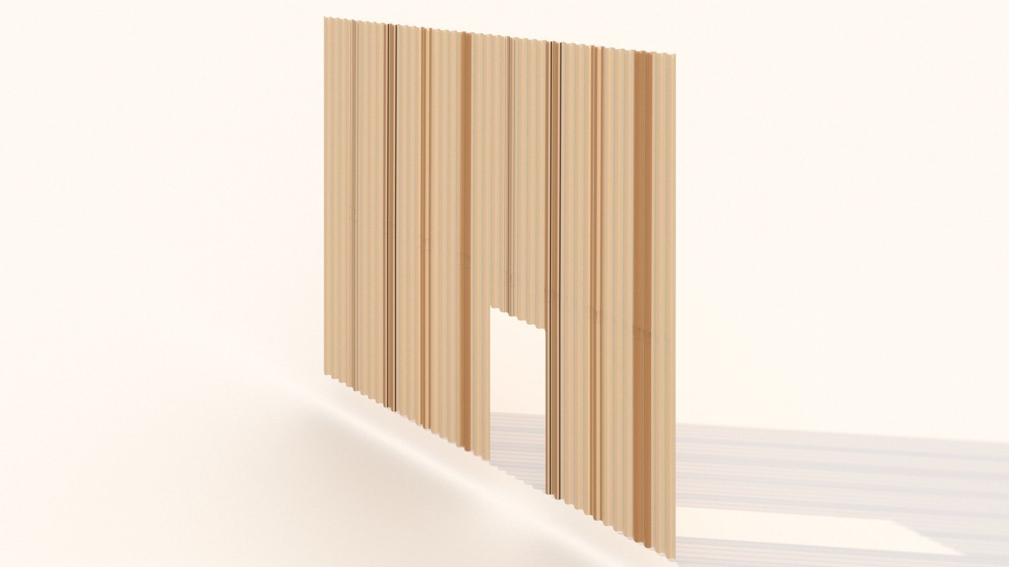 Corrugated Polycarbonate Plastic Sheet Free 3D model_2