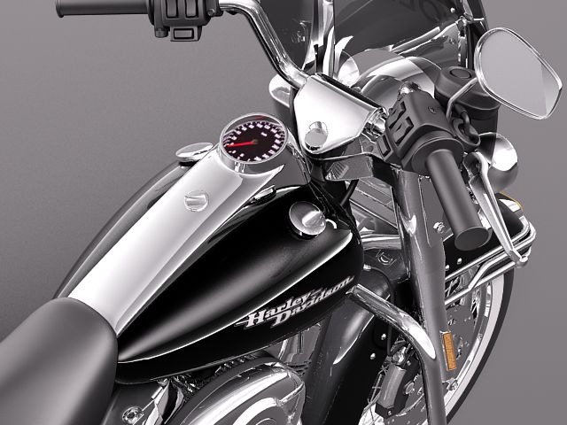 Harley Davidson Road King Classic Police 2011 3D Model 3D model_5