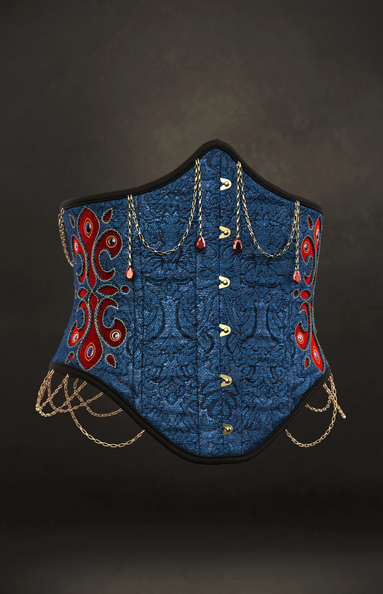 Corsets - set 2 - Marvelous Designer project and OBJ 3D model_9