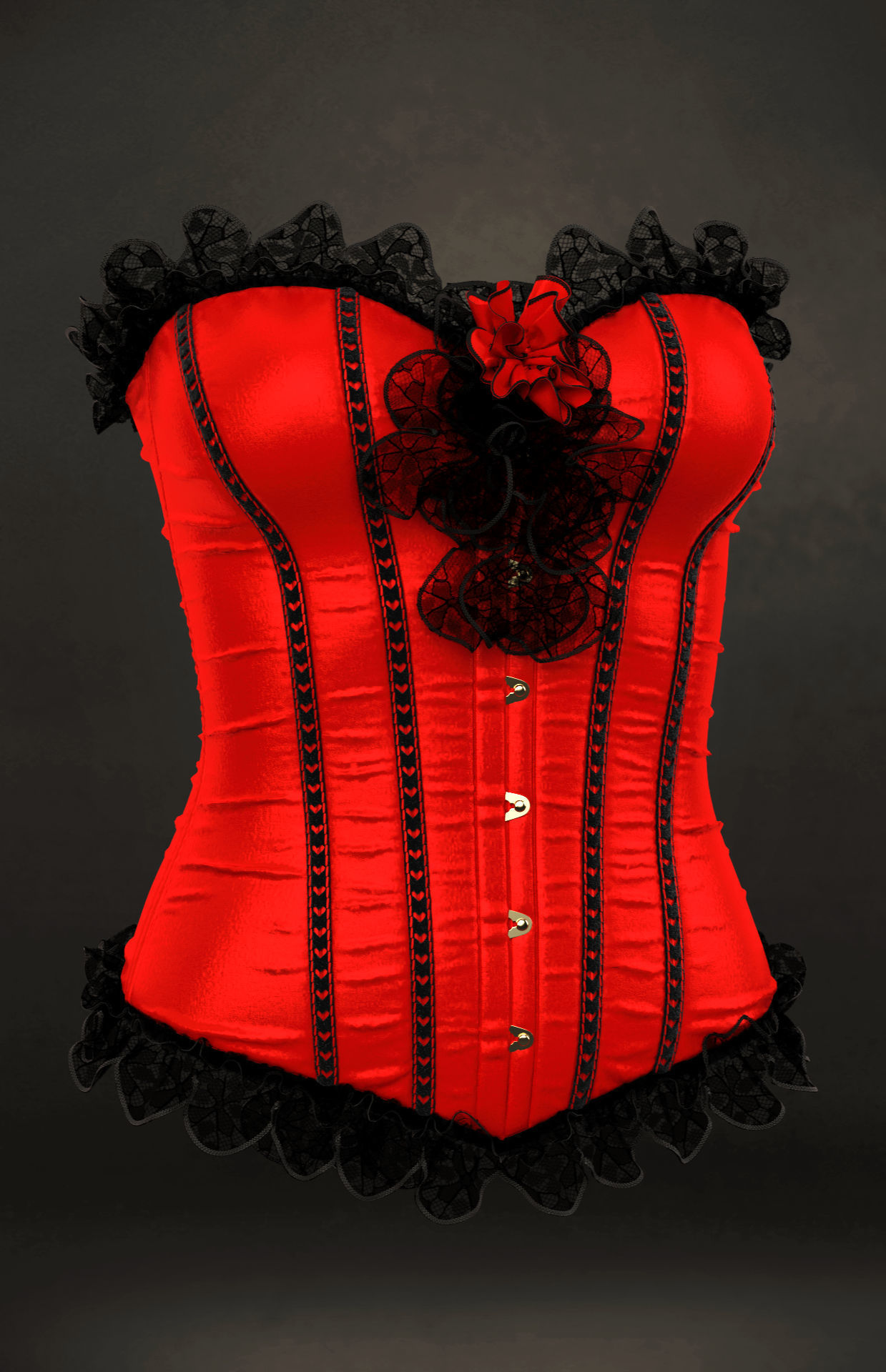 Corsets - set 2 - Marvelous Designer project and OBJ 3D model_1
