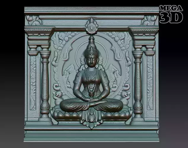 Indian Temple Wall basrelief 27 240619 3D print model