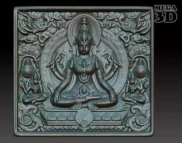 Indian Temple Wall basrelief 26 240619 3D print model