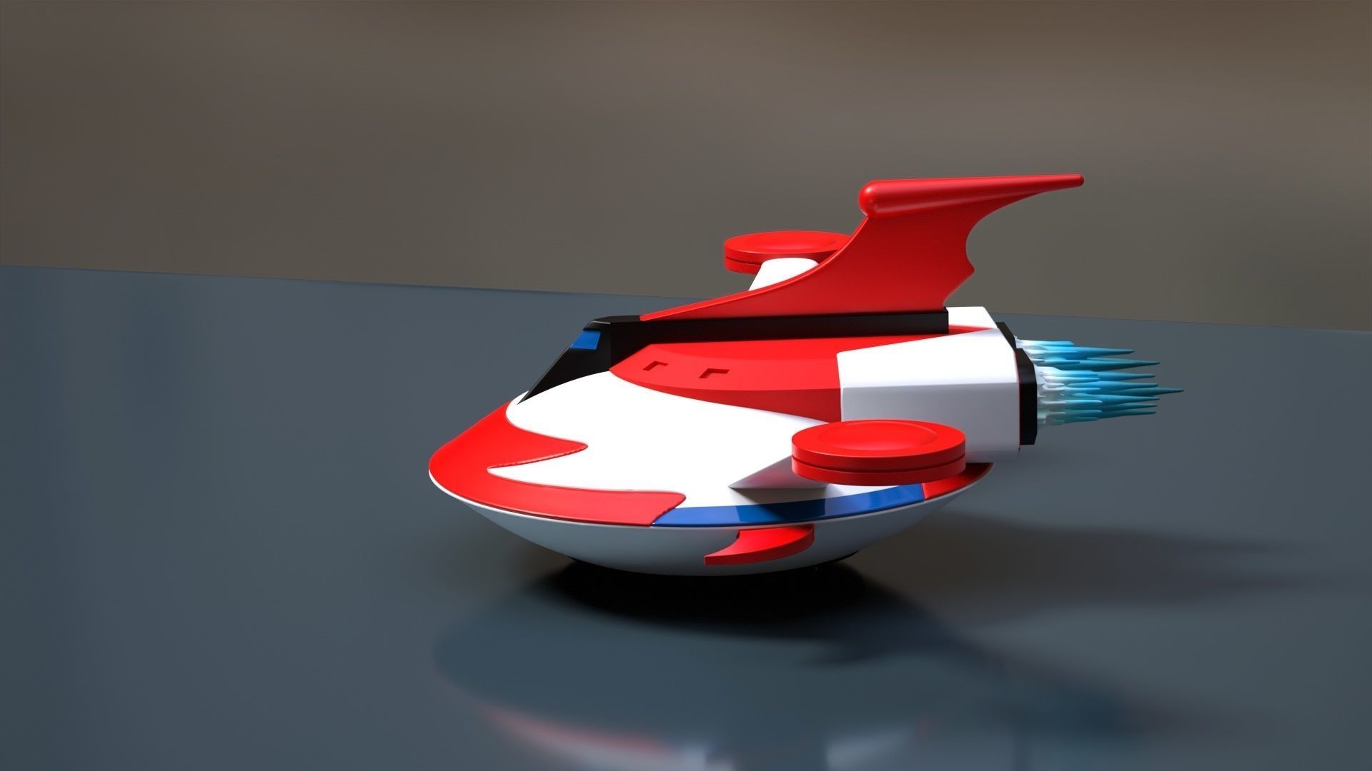 Simple Actarus Duke Fleed  SpaceShip 3D print model_8