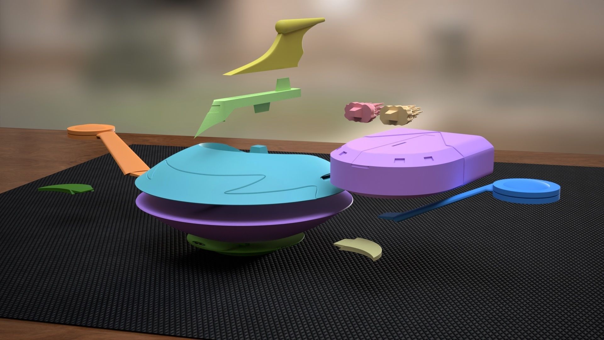 Simple Actarus Duke Fleed  SpaceShip 3D print model_11