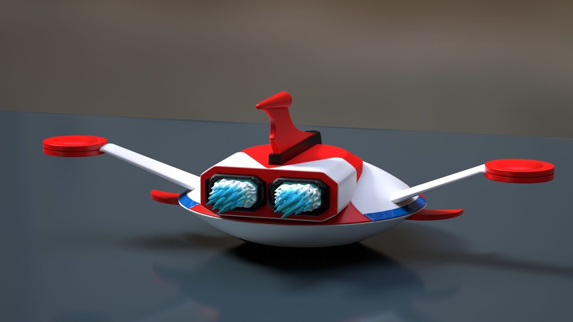 Simple Actarus Duke Fleed  SpaceShip 3D print model_5