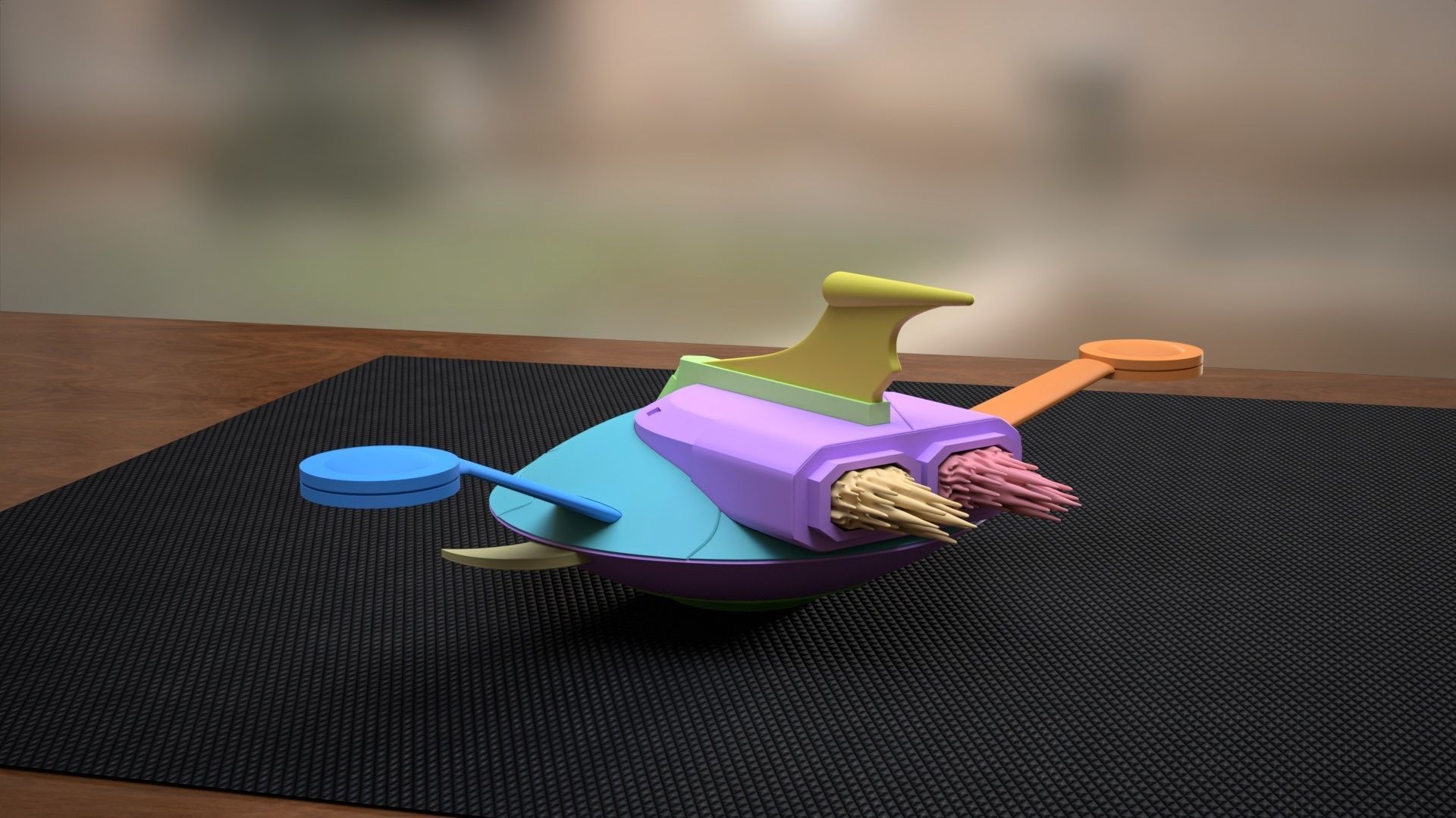 Simple Actarus Duke Fleed  SpaceShip 3D print model_10