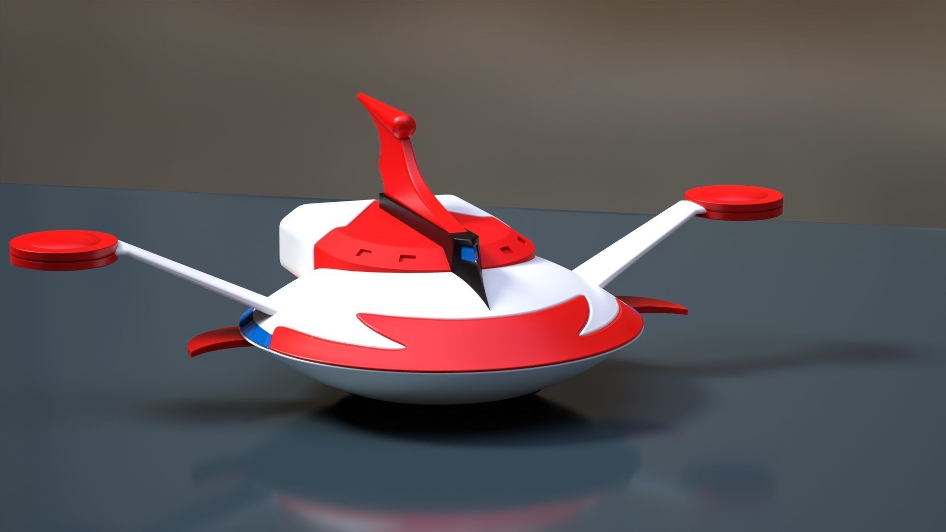 Simple Actarus Duke Fleed  SpaceShip 3D print model_1