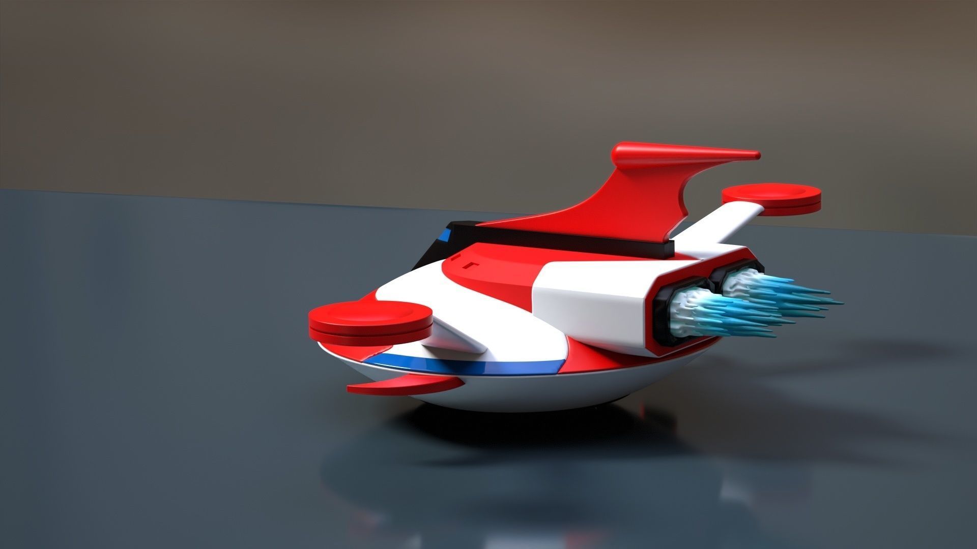 Simple Actarus Duke Fleed  SpaceShip 3D print model_7