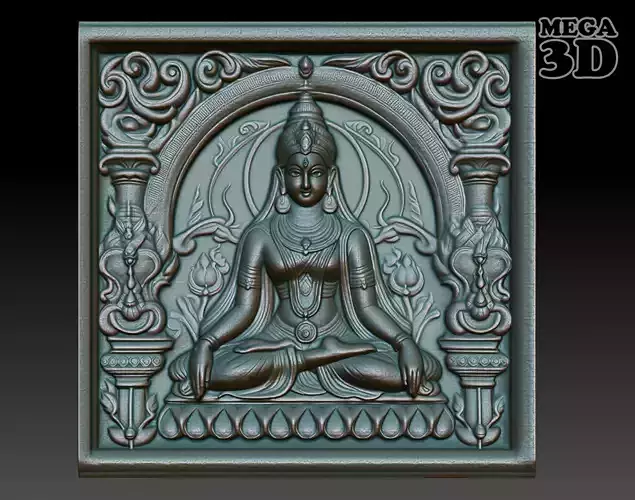 Indian Temple Wall basrelief 25 240619 3D print model
